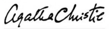 Agatha Christies Unterschrift