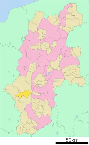 Lage Agematsus in der Präfektur