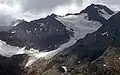 Die Agglsspitze mit dem Feuersteinferner von Nordosten