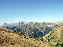 Blick von Nordosten auf das Massiv der Fteri