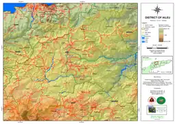 Straßennetz und Topographie