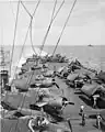 Flugdeck der USS Bataan 1944