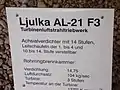 Daten Ljulka AL-21 F3