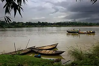 Mündungsbereich des Ajay in den Bhagirathi