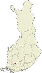 Lage von Akaa in Finnland