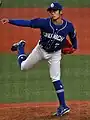 Akira Neo auf dem Mound.