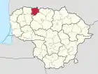 Lagekarte von Akmenės rajono savivaldybė