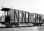 Pack-/ Postwagen im Produktkatalog der Aktiengesellschaft für Eisenbahn- und Militärbedarf Weimar