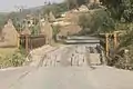 Notbrücke in den albanischen Bergen, Nationalstraße 6 bei Burrel