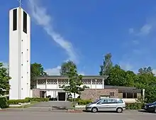 Evangelische Christuskirche, erbaut 1958