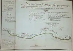 Gesamtplan des Albersweilerer Kanals von 1812