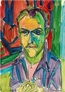 Albert Müller - Bildnis Hermann Scherer, 1924