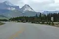 Abzweig des Alberta Highway 11 vom Icefields Parkway