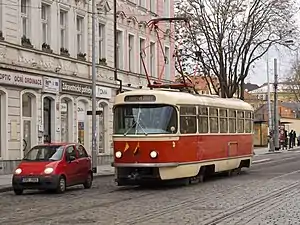Prototyp 6102 als Museumswagen in Prag