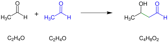 Übersichtsreaktion der Aldoladdition