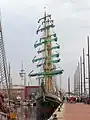 Die Alexander von Humboldt in Bremerhaven; Verabschiedung zur Kap-Hoorn-Umrundung im Jahr 2005/2006