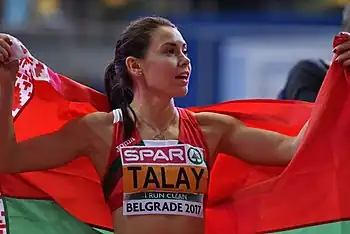 Bronzemedaillengewinnerin Alina Talaj – im Finale mit belarussischem Rekord
