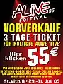 Ankündigung des Vorverkaufs für die letzte Auflage des Festivals (2005)