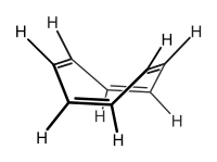 dreidimensionale Gerüstformel in all-(Z)-Konfiguration mit sichtbarer Wannenkonformation