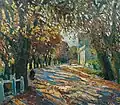 Allee in Dargun im Herbst