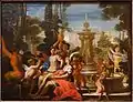 Allegorisches Sujet in einem Garten, Öl auf Leinwand, um 1690, Blanton Museum of Art, Austin (Texas)