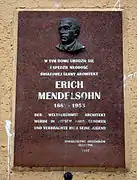 Gedenktafel für Erich Mendelsohn an dessen Geburtshaus (2011)