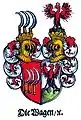 Allianzwappen der Ritter von Wagen und Liechtenberg, nach Zacharias Bartsch (1567)