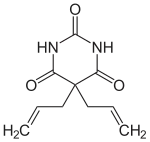 Strukturformel von Allobarbital