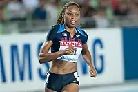 Silber gab es für die dreifache 200 Meter-Weltmeisterin Allyson Felix
