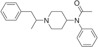 Strukturformel von Acetyl-α-methylfentanyl