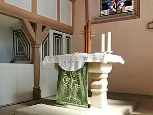 Der steinerne Altar aus dem Jahr 1558