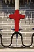Altarkreuz, rote Seite
