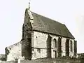 Die Kirche im Jahr 1893 mit dem Stumpf des ab 1888 abgebrochenen Turms