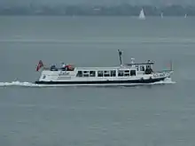 Die Alte Rhy auf Kurs Altnau nach Hagnau (2013).