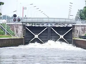 Das Unterhaupt der (alten) Nordschleuse Wusterwitz im Juni 2007