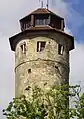 Die erneuerte Turmhaube auf der Altenburg in Bamberg (1902)