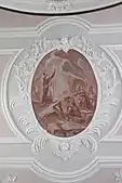Stuckmedaillon mit Mannaregen