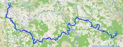 Karte des Wanderweges