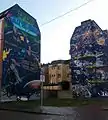 Neu gestaltete Wand an der Ecke Potsdamer- / Eupener Straße
