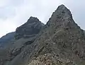 Blick vom Bealach a’ Bhasteir auf den Gipfelgrat des Am Basteir, links der Sgùrr an Fhionn-Choire