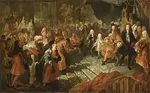 Ludwig XIV. empfängt den persischen Botschafter in Versailles am 19. Februar 1715