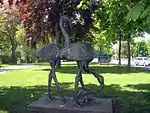 Skulptur Flamingogruppe