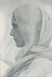 Amelia Van Buren: Frau mit Schleier, Photographie, um 1900