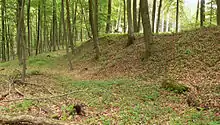 Vorwall im unteren Bereich