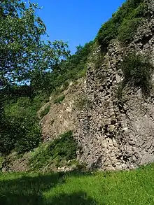 Teile des Basaltkegels, auf dem Amöneburg steht