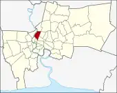 Karte von Bangkok, Thailand mit Dusit