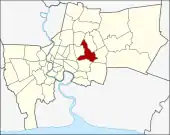 Karte von Bangkok, Thailand mit Bang Kapi