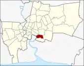 Karte von Bangkok, Thailand mit Phra Khanong