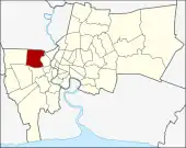 Karte von Bangkok, Thailand mit Taling Chan