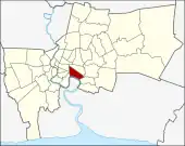 Karte von Bangkok, Thailand mit Khlong Toei